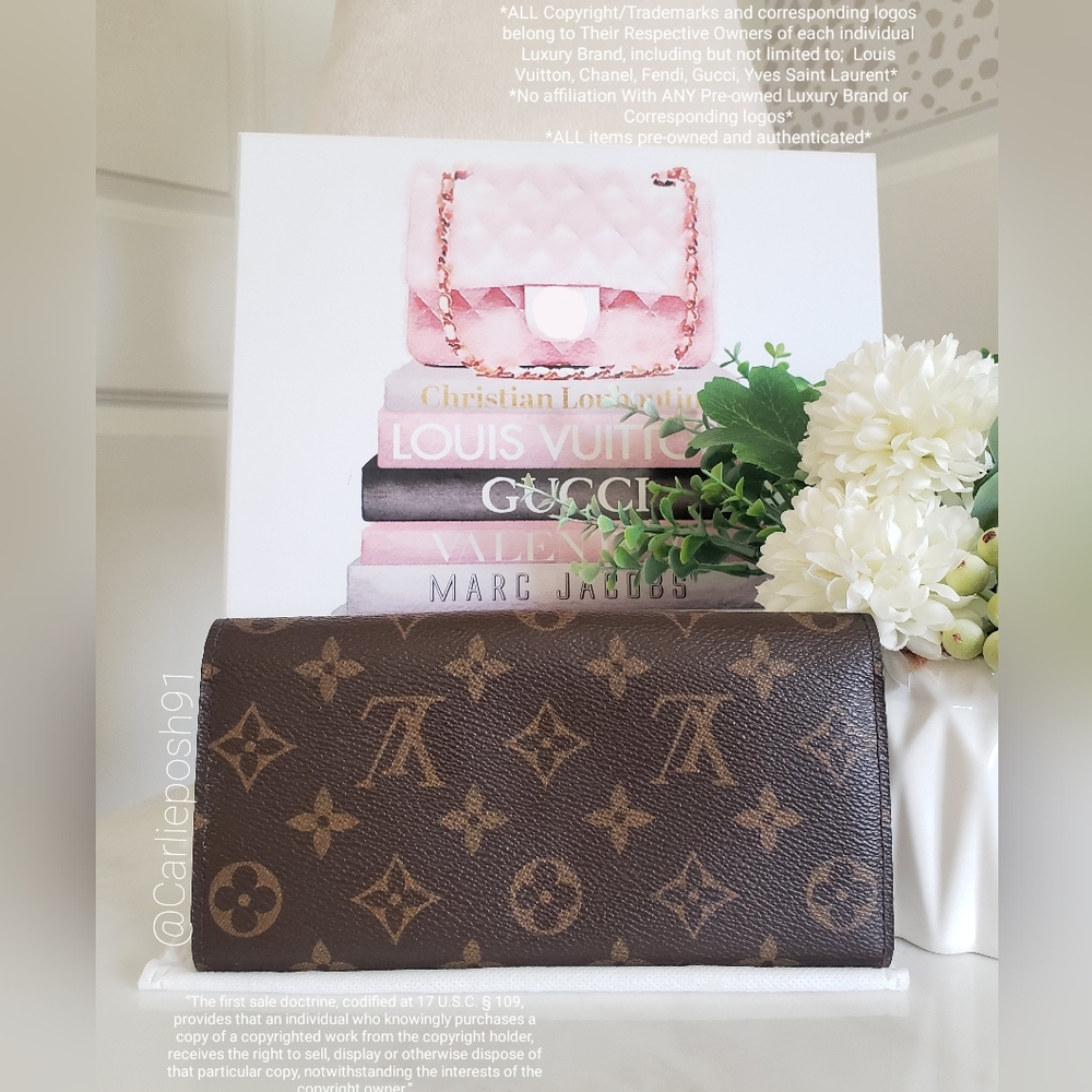 Authentic Pre-owned Louis Vuitton Emilie Long Flap Wallet - Picture 4 of 15